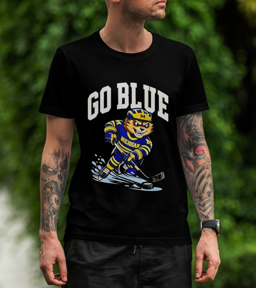 Michigan Wolverines 2026 NCAA Hockey Go Blue Wolverine T-Shirt