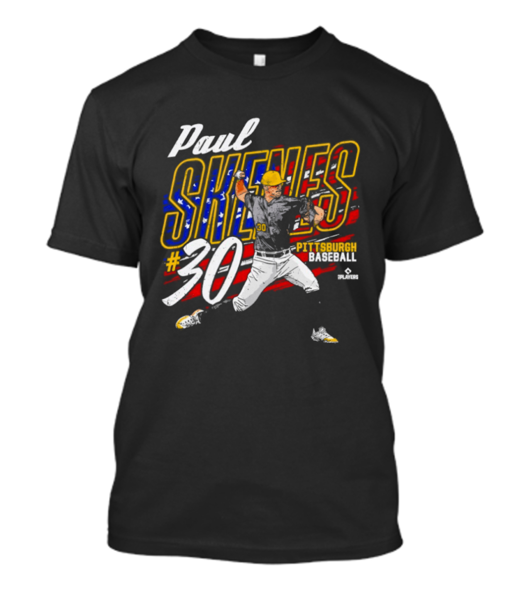 Paul Skenes 30 American Baseball Pittsburgh Flag T-Shirt