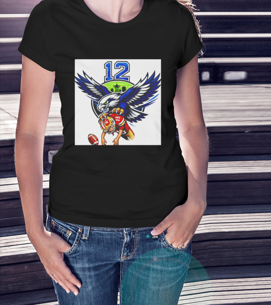 Seattle Seahawks 12th Man Meme Brock Purdy San Francisco 49ers Football Rivalry T-Shirt