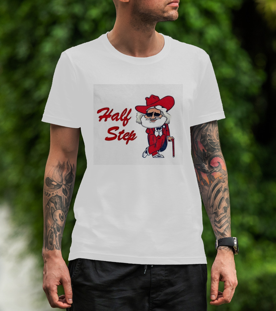 Half Step Cartoon Colonel Reb Ole Miss Rebels Football T-Shirt