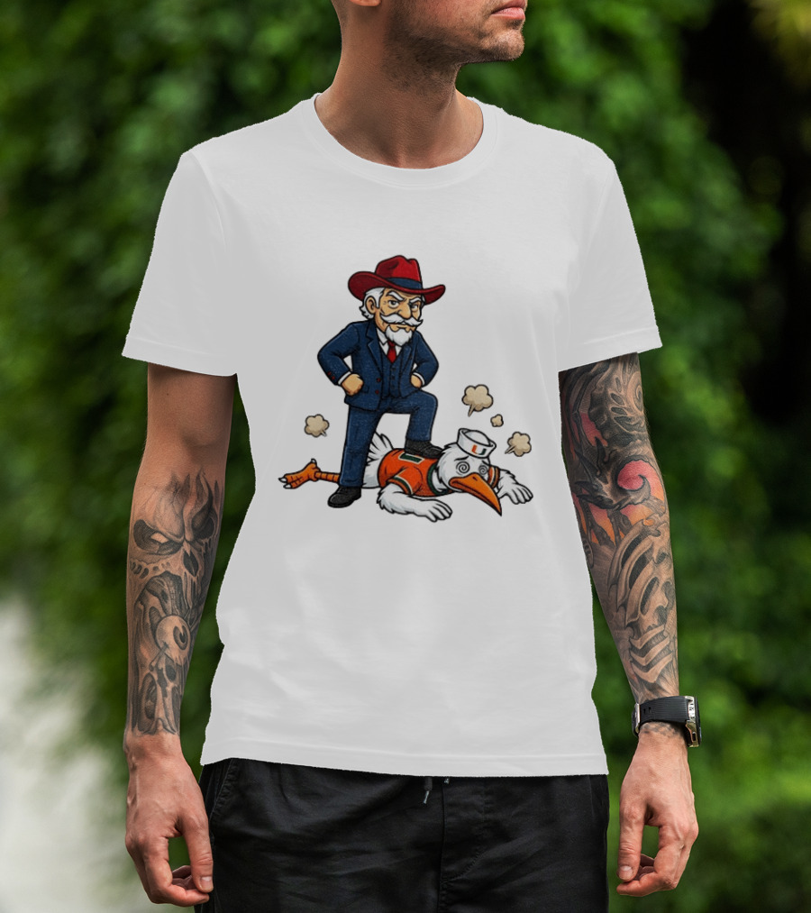 Ole Miss Rebels Vs Miami Hurricanes Mascot CFP Semifinal Victory T-Shirt