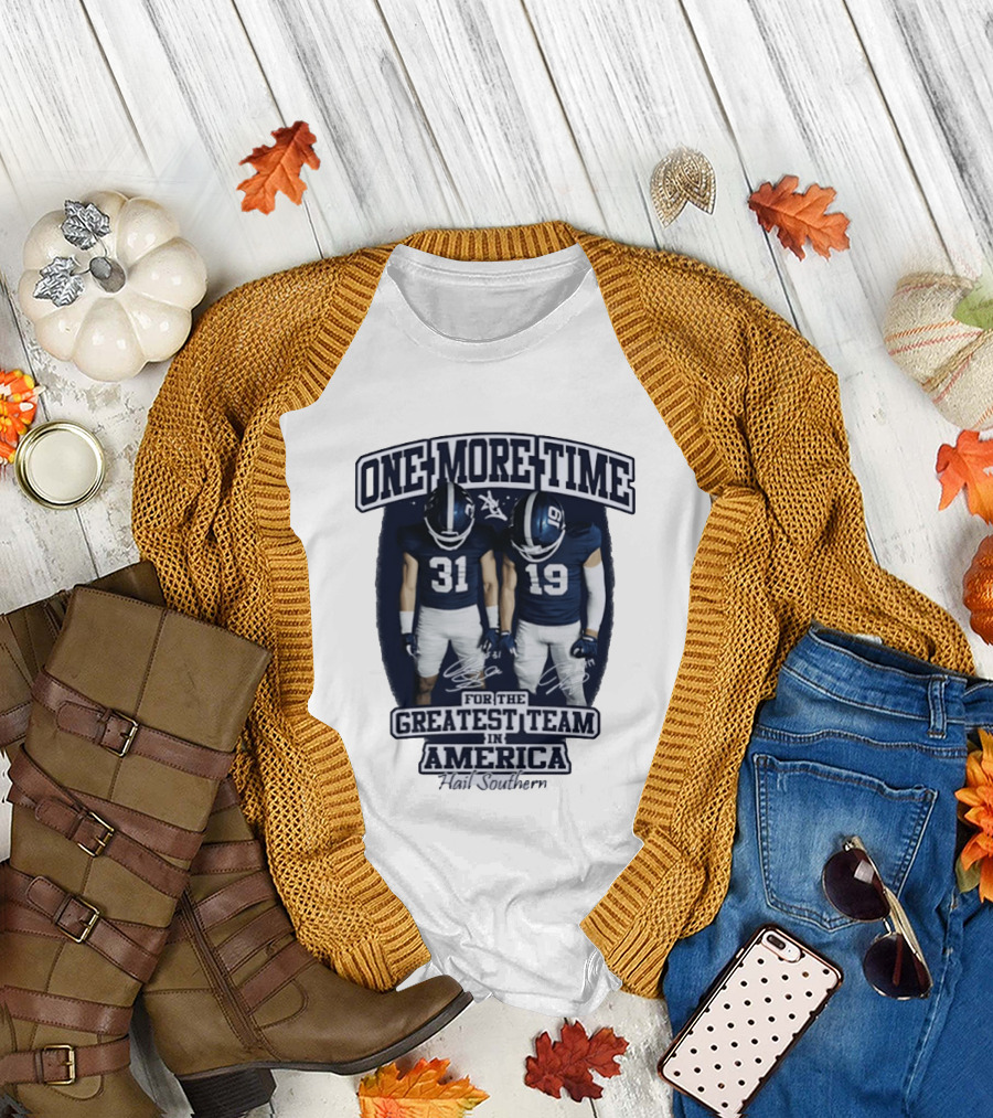 Georgia Southern Eagles One More Time Greatest Team in America Hail Southern T-Shirt