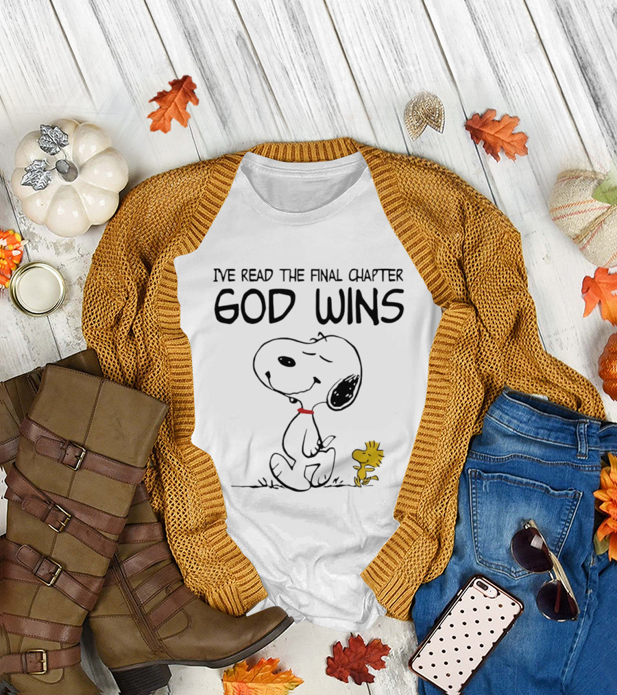 Snoopy Woodstock God Wins Final Chapter T-Shirt