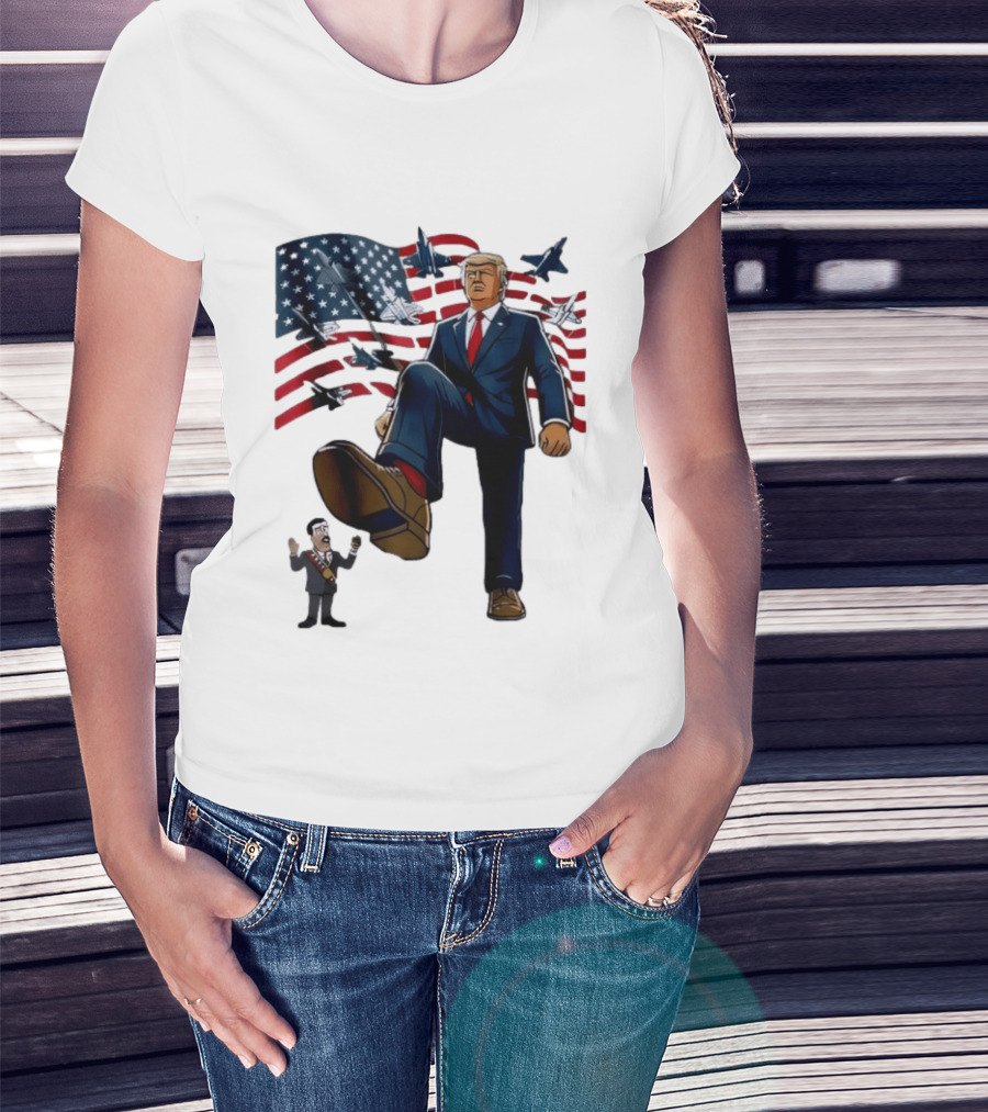 Trump Venezuela Oil Nicolas Maduro 2026 Fighter Jets American Flag T-Shirt