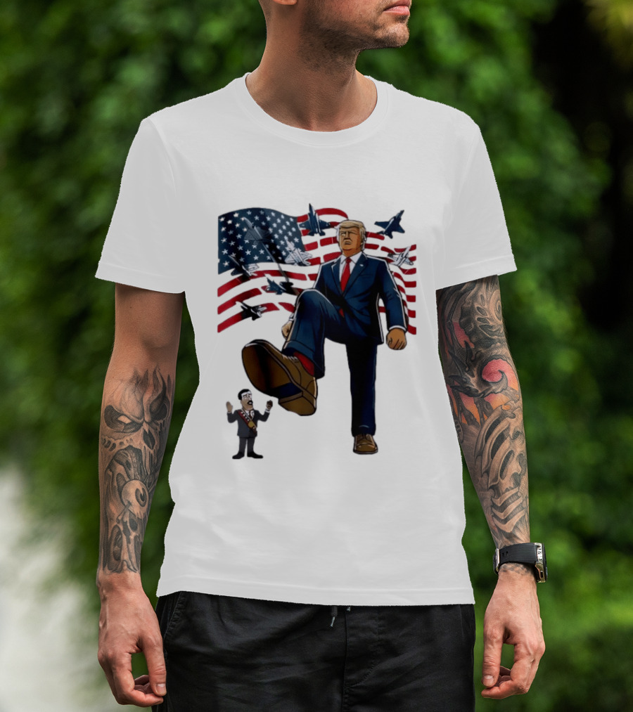 Trump Venezuela Oil Nicolas Maduro 2026 Fighter Jets American Flag T-Shirt