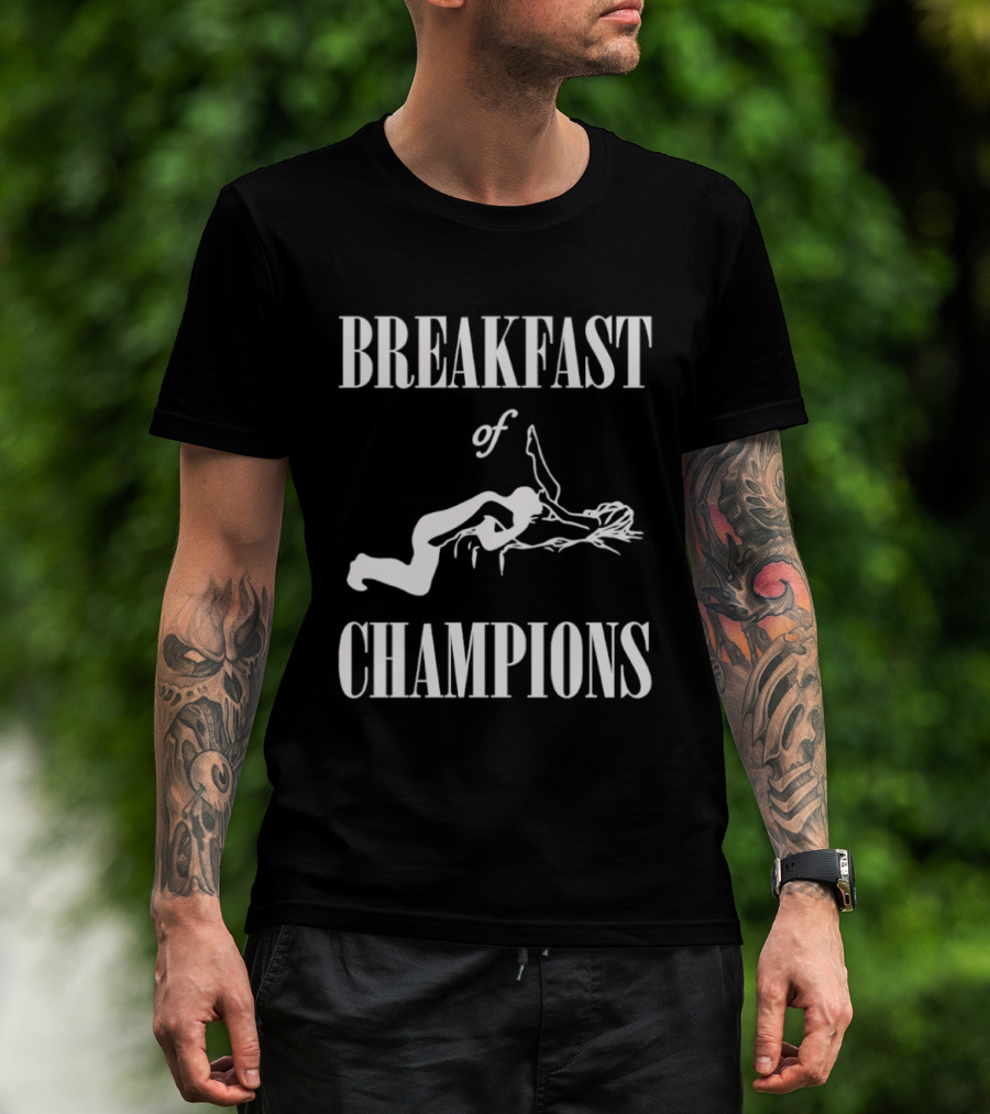 BREAKFAST OF CHAMPIONS Diving Athletic Humor T-Shirt