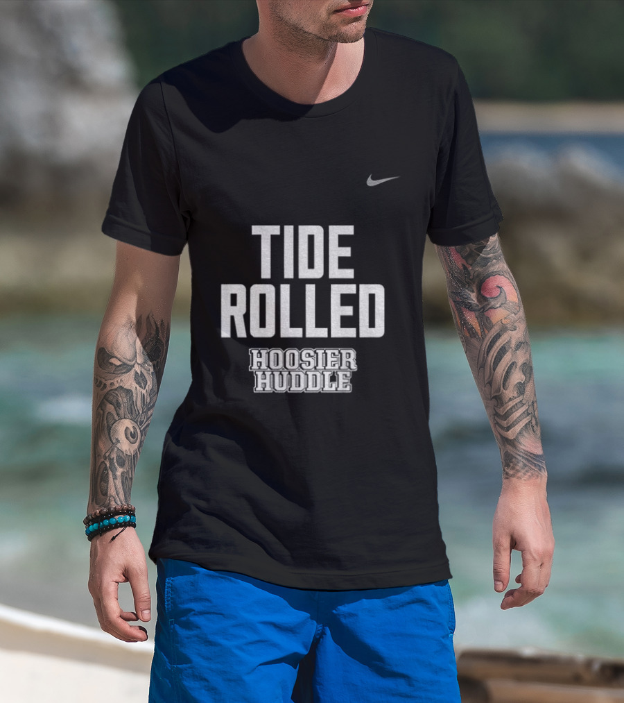 Indiana Hoosiers Football Tide Rolled Nike Hoosier Huddle 2026 T-Shirt