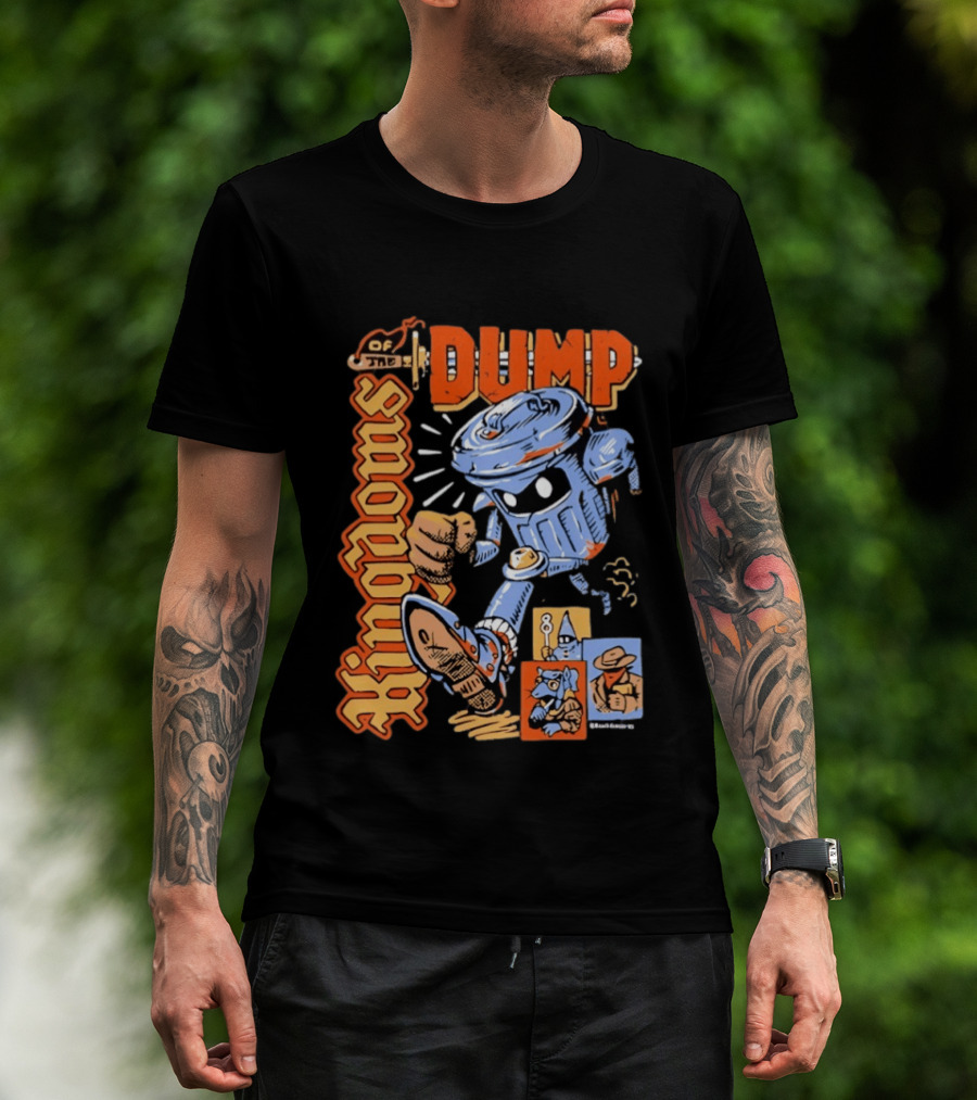 Kingdoms Of The Dump Cartoon Trash Can Character Fighting Adventure T-Shirt