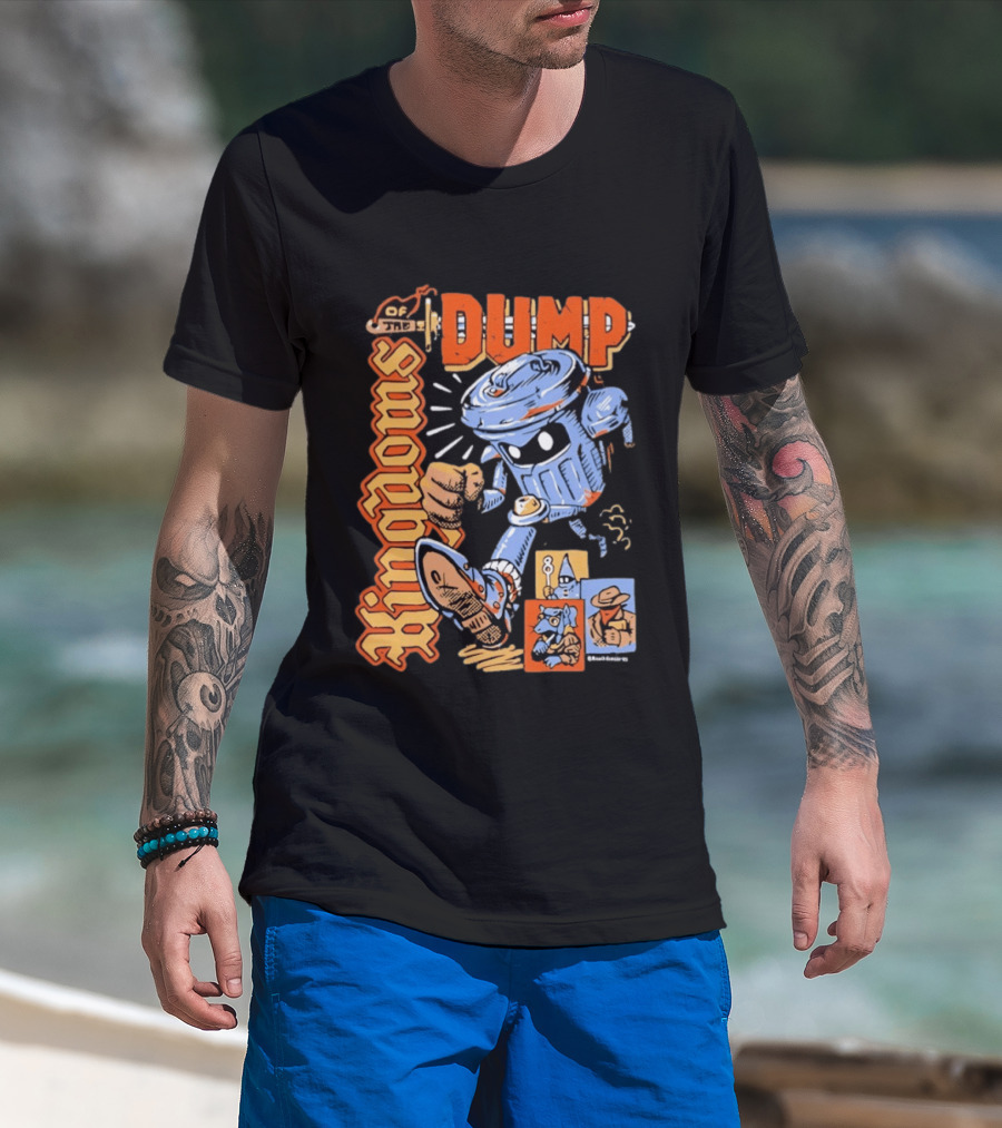 Kingdoms Of The Dump Cartoon Trash Can Character Fighting Adventure T-Shirt
