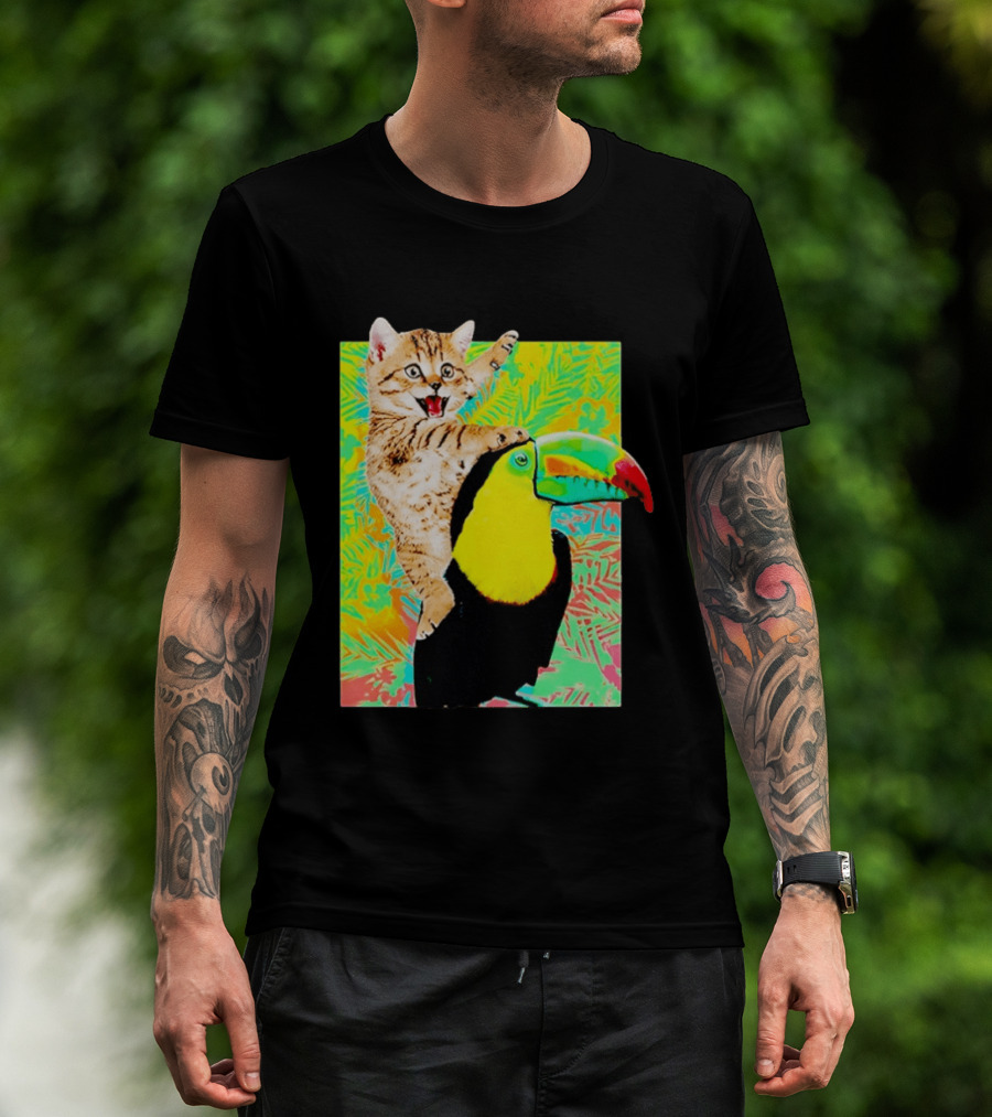 Liv And Maddie Joey Rooney Cat Toucan Ride Vibrant Animal Adventure T-Shirt