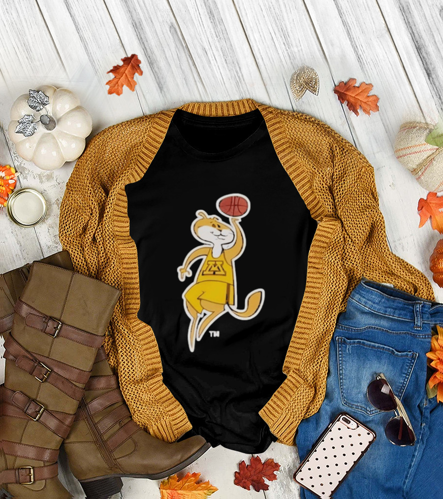 Minnesota Gophers Basketball Mascot Slam Dunk T-Shirt