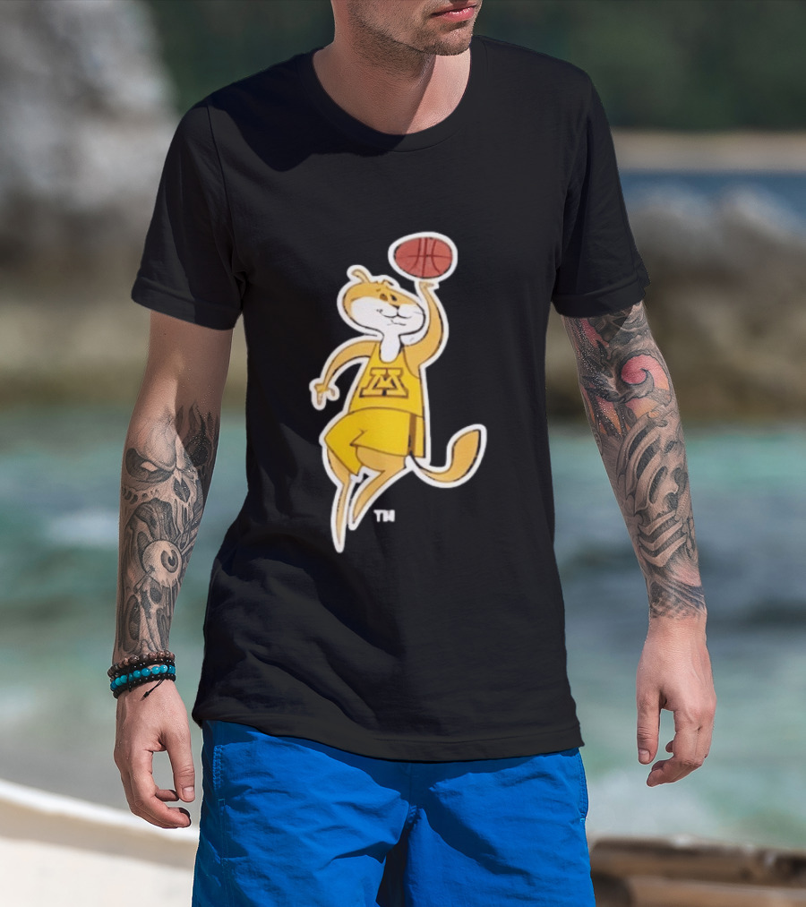 Minnesota Gophers Basketball Mascot Slam Dunk T-Shirt