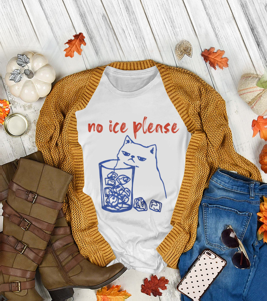 No Ice Please Cat Anti ICE Political T-Shirt