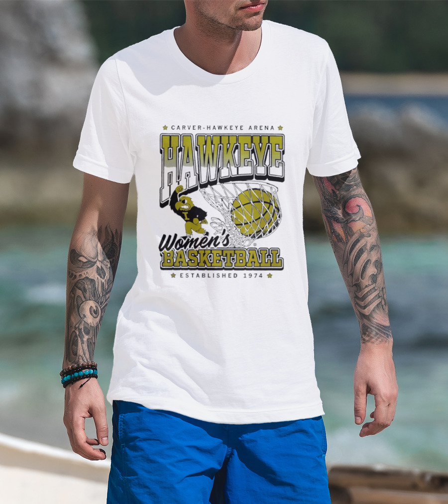 Hawkeye Women’s Basketball Established 1974 Carver Hawkeye Arena T-Shirt
