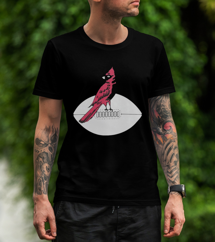 Arizona Cardinals Bird On Football T-Shirt