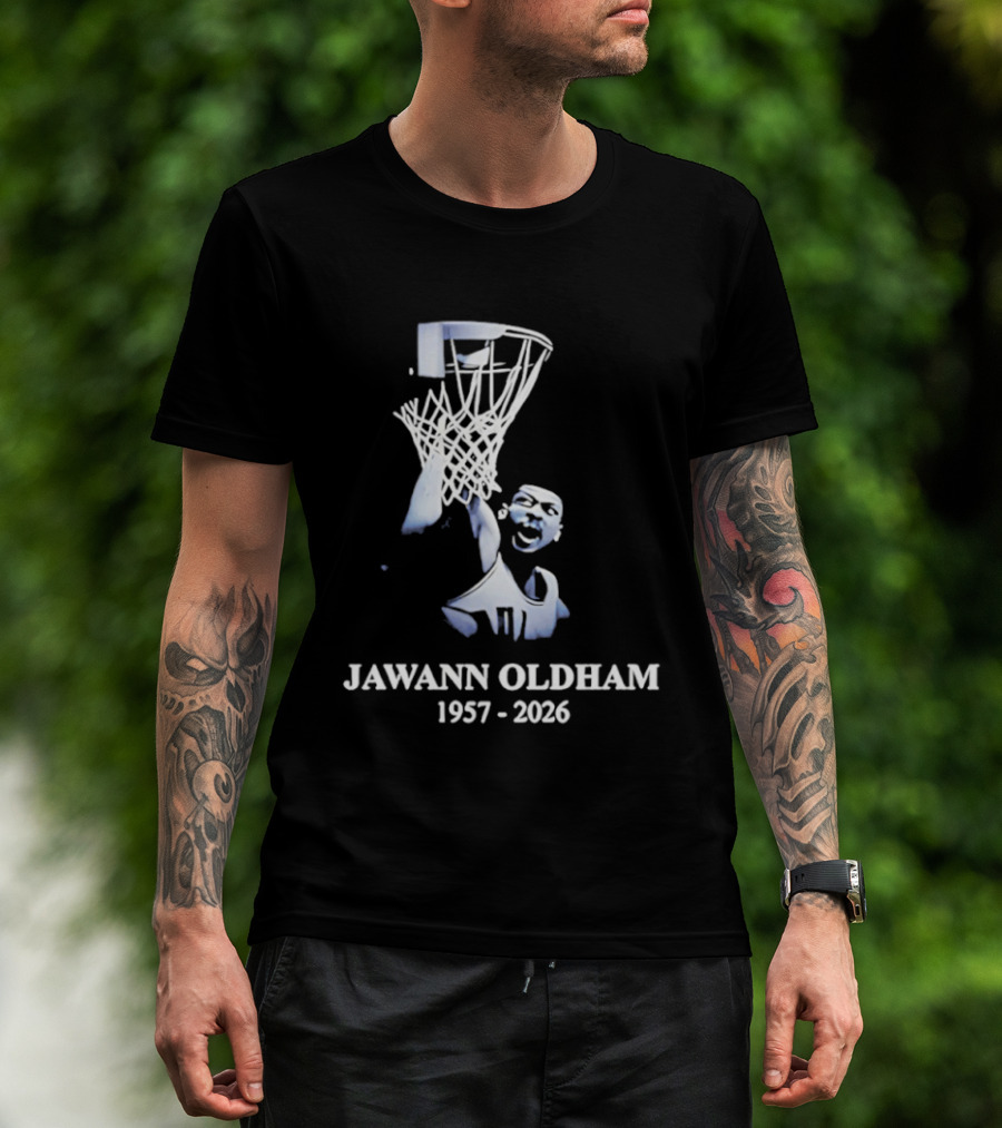 Jawann Oldham 1957 2026 Basketball Dunking T-Shirt