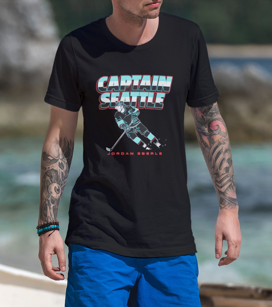 Jordan Eberle Captain Seattle Kraken Hockey T-Shirt