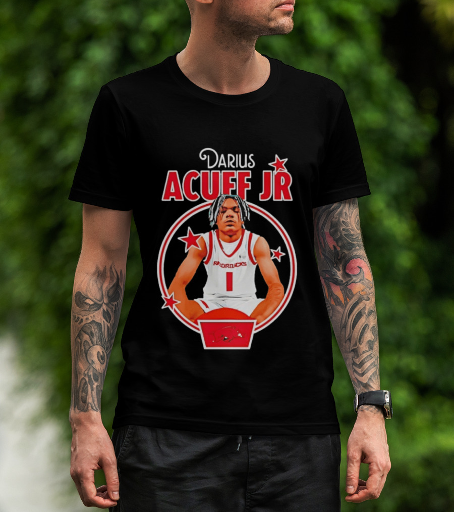 Darius Acuff Jr Arkansas Razorbacks Basketball Player Star Athlete T-Shirt