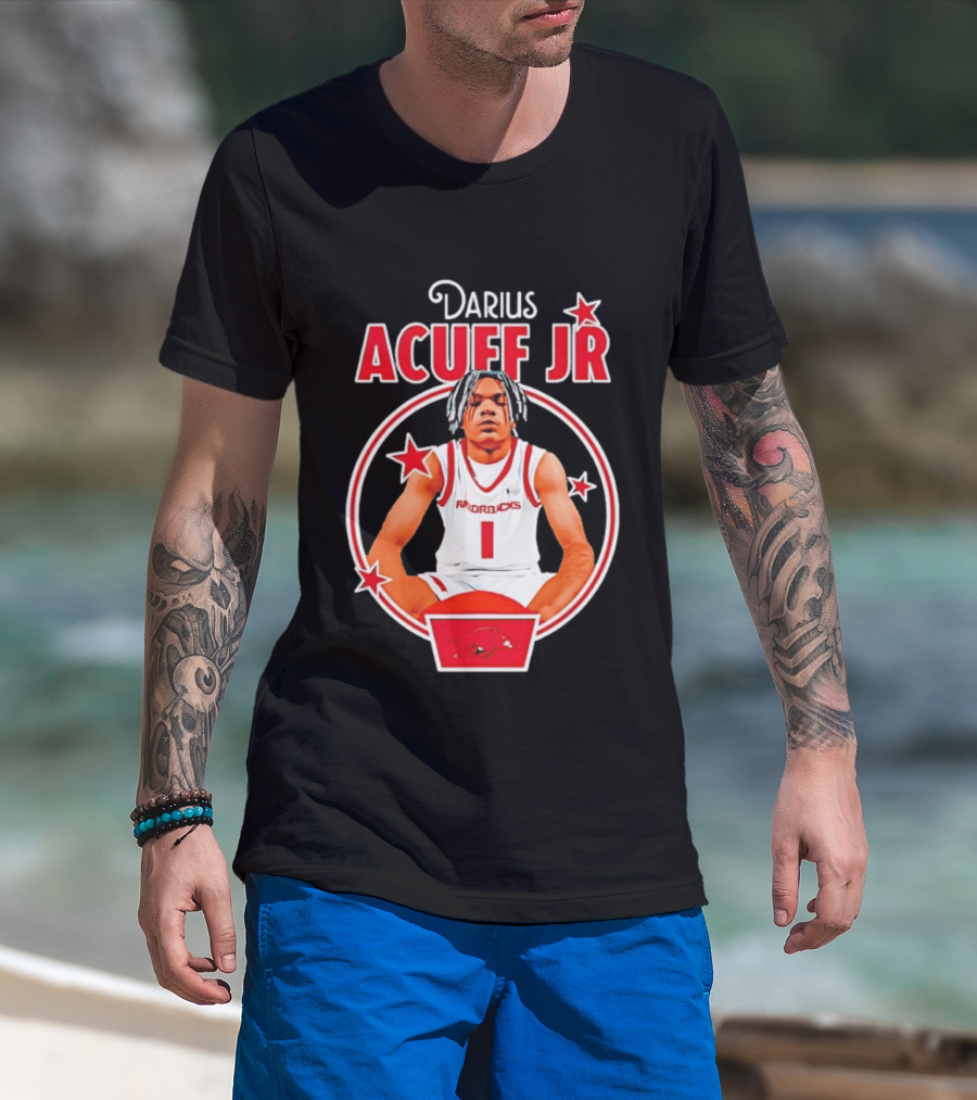 Darius Acuff Jr Arkansas Razorbacks Basketball Player Star Athlete T-Shirt