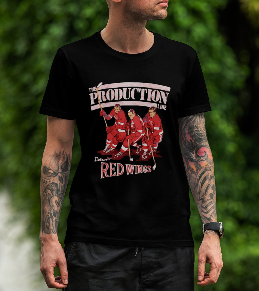 Detroit Red Wings The Production Line Hockey Legends T-Shirt