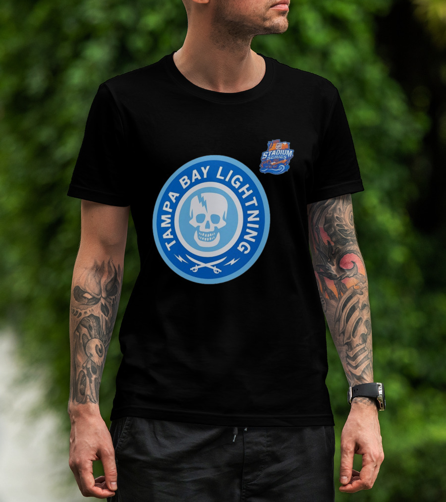 Tampa Bay Lightning Skull Circle Stadium Series T-Shirt