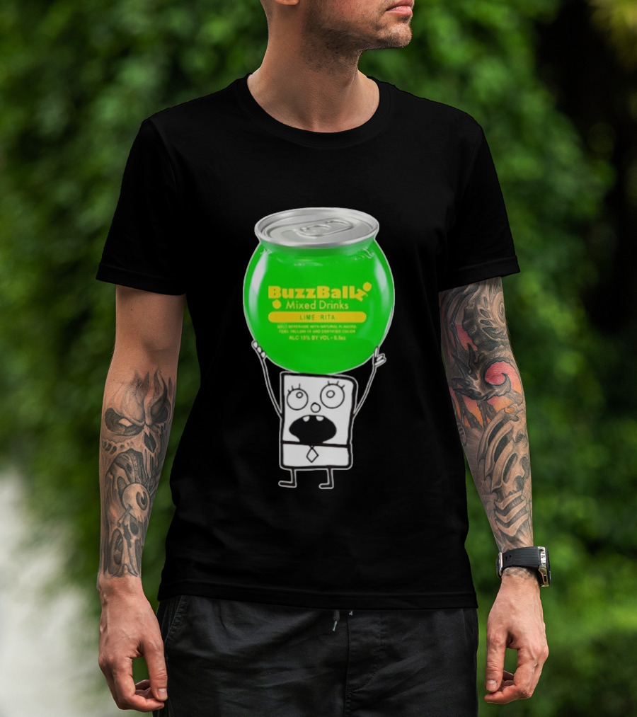 Doodlebob With BuzzBallz Lime Rita Mixed Drinks Can T-Shirt