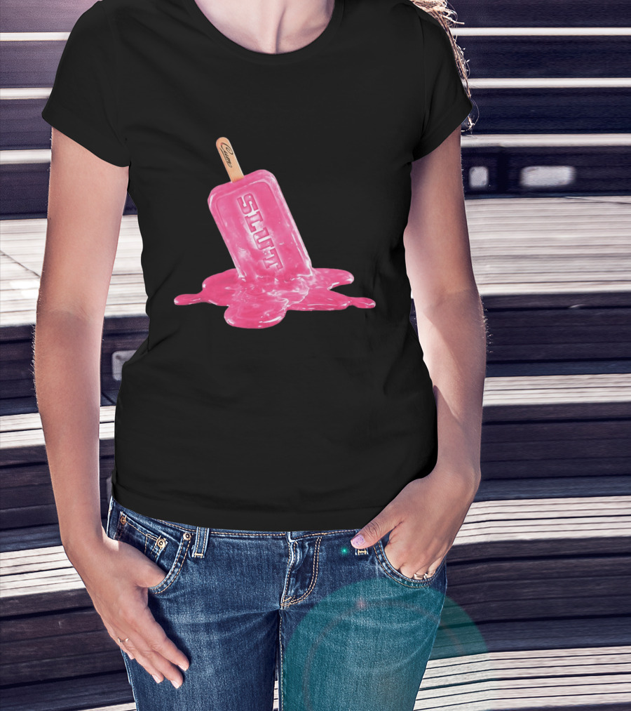 SLUT Pink Melting Ice Cream Stick T-Shirt