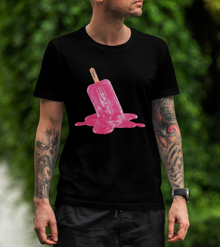 SLUT Pink Melting Ice Cream Stick T-Shirt