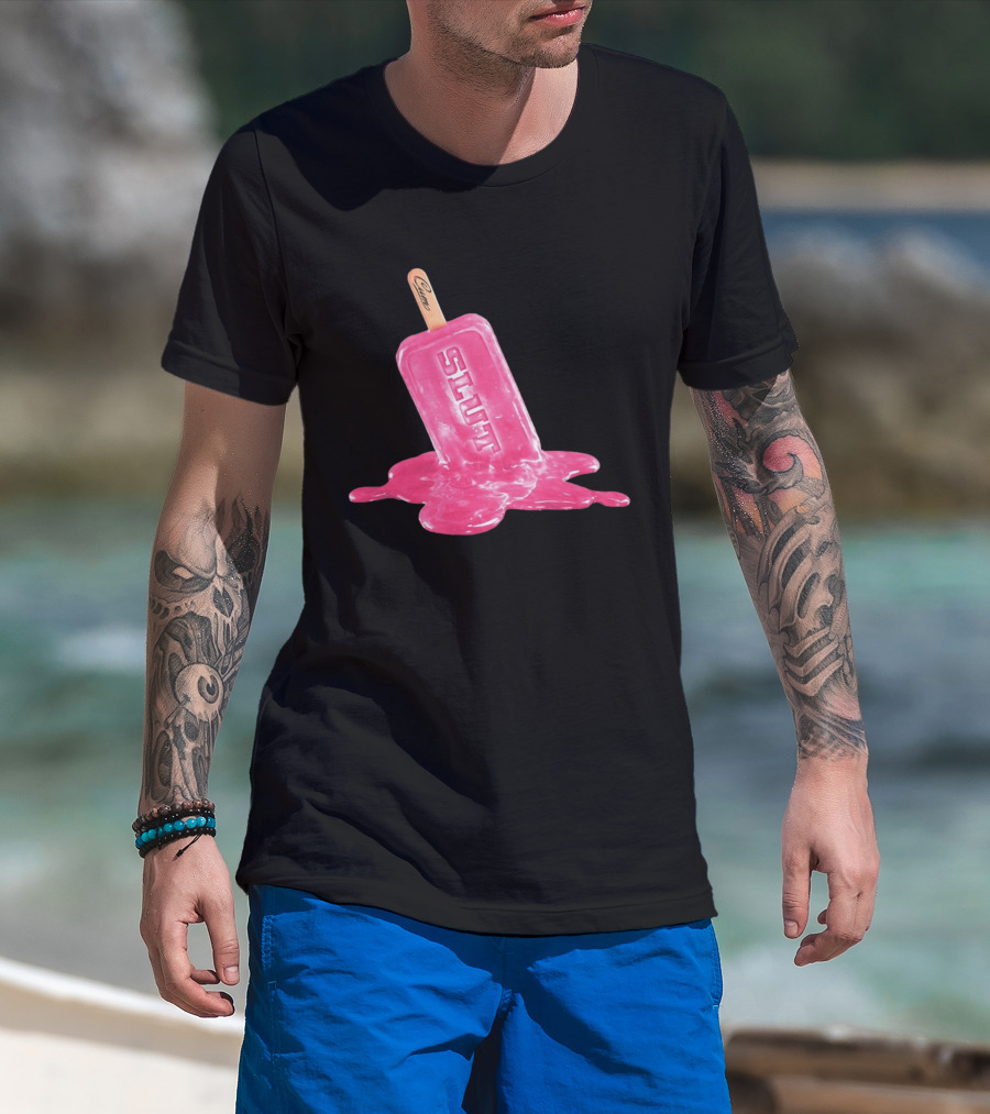 SLUT Pink Melting Ice Cream Stick T-Shirt