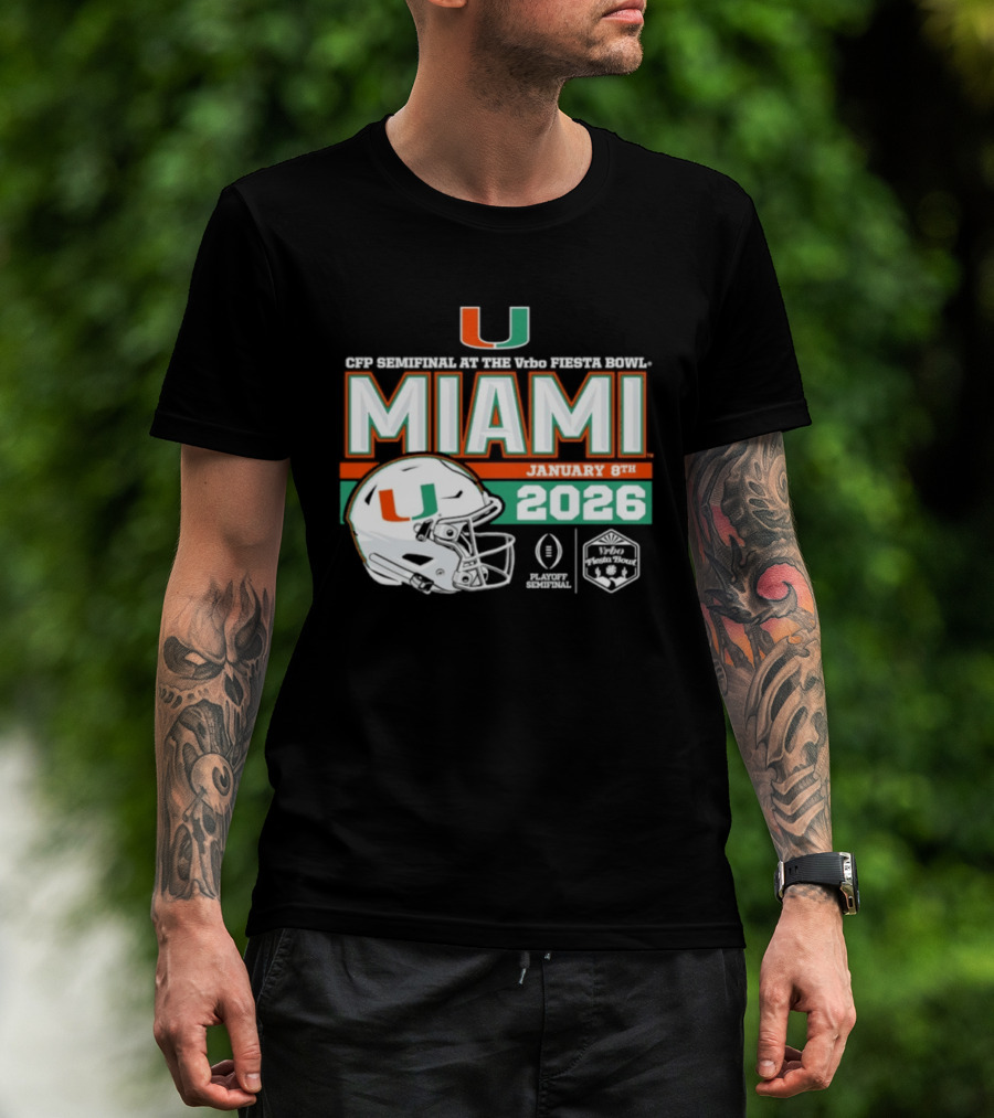 CFP Semifinal Vrbo Fiesta Bowl Miami Hurricanes January 8th 2026 T-Shirt