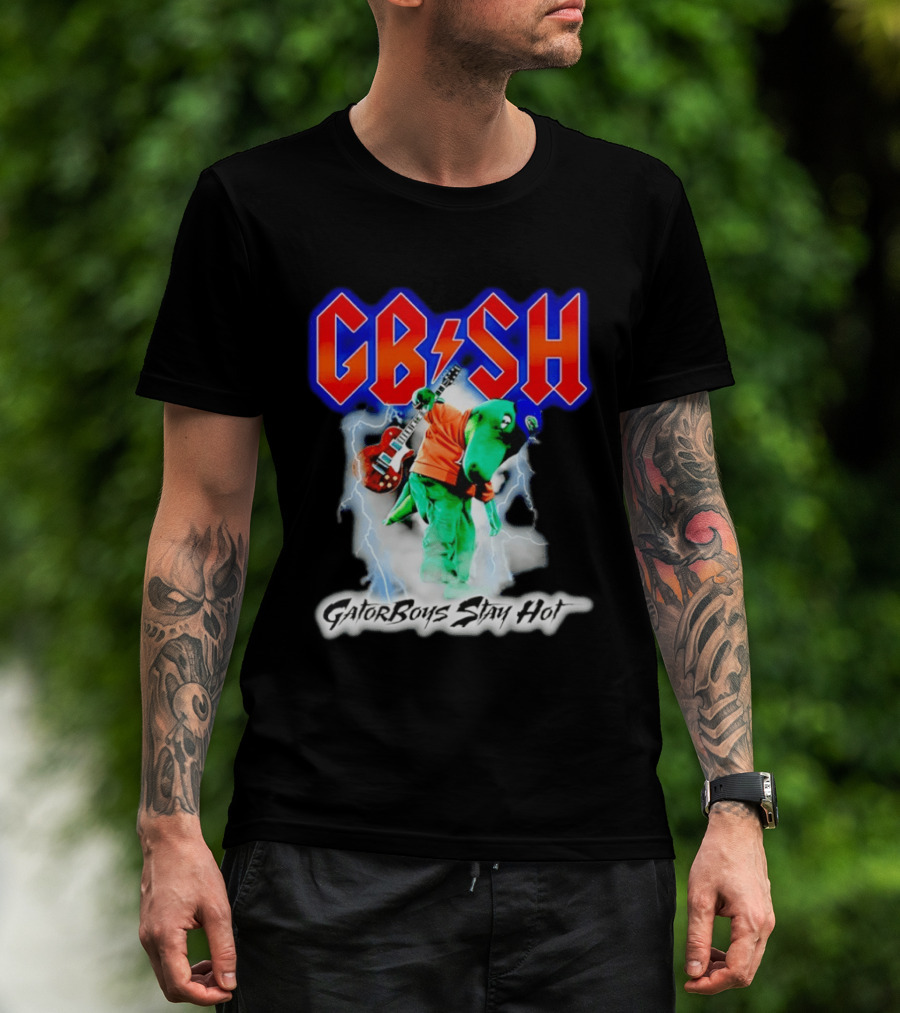 GB SH Gator Boys Stay Hot Florida Gators Electric Guitar Lightning T-Shirt