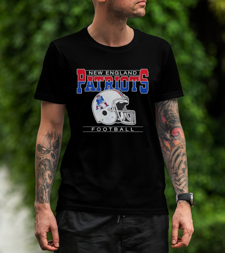 New England Patriots Franklin Helmet Football T-Shirt