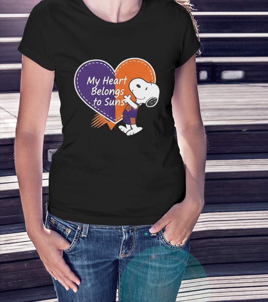 My Heart Belongs To Suns Snoopy Phoenix Suns Valentine 2026 T-Shirt