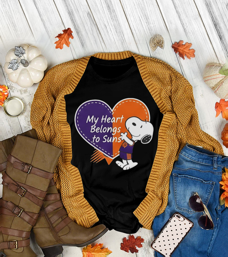 My Heart Belongs to Suns Snoopy Phoenix Suns Valentine 2026 T-Shirt