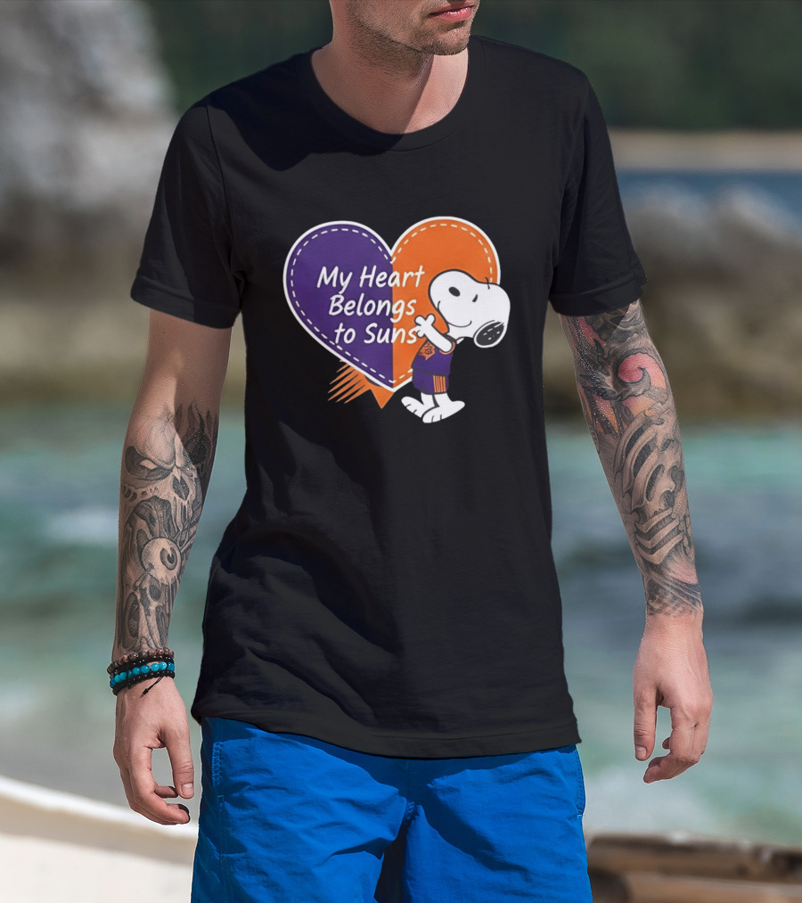 My Heart Belongs To Suns Snoopy Phoenix Suns Valentine 2026 T-Shirt