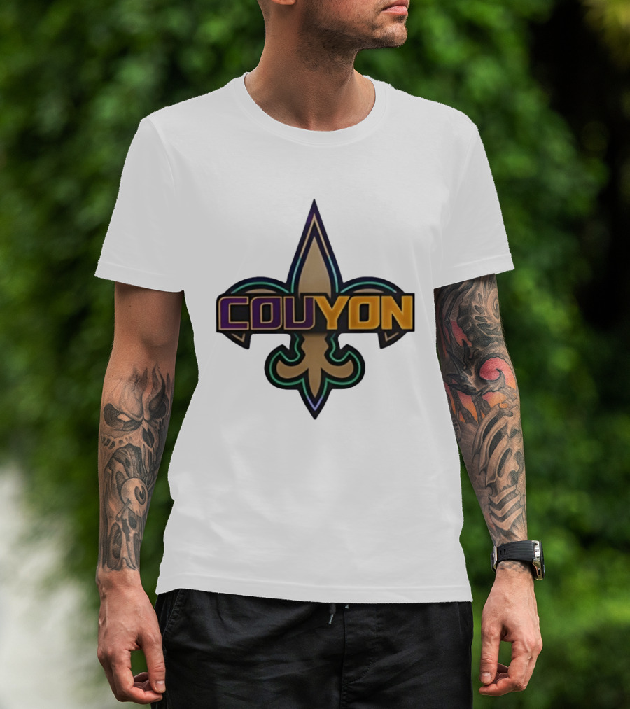 Couyon New Orleans Saints Fleur De Lis Collaboration T-Shirt