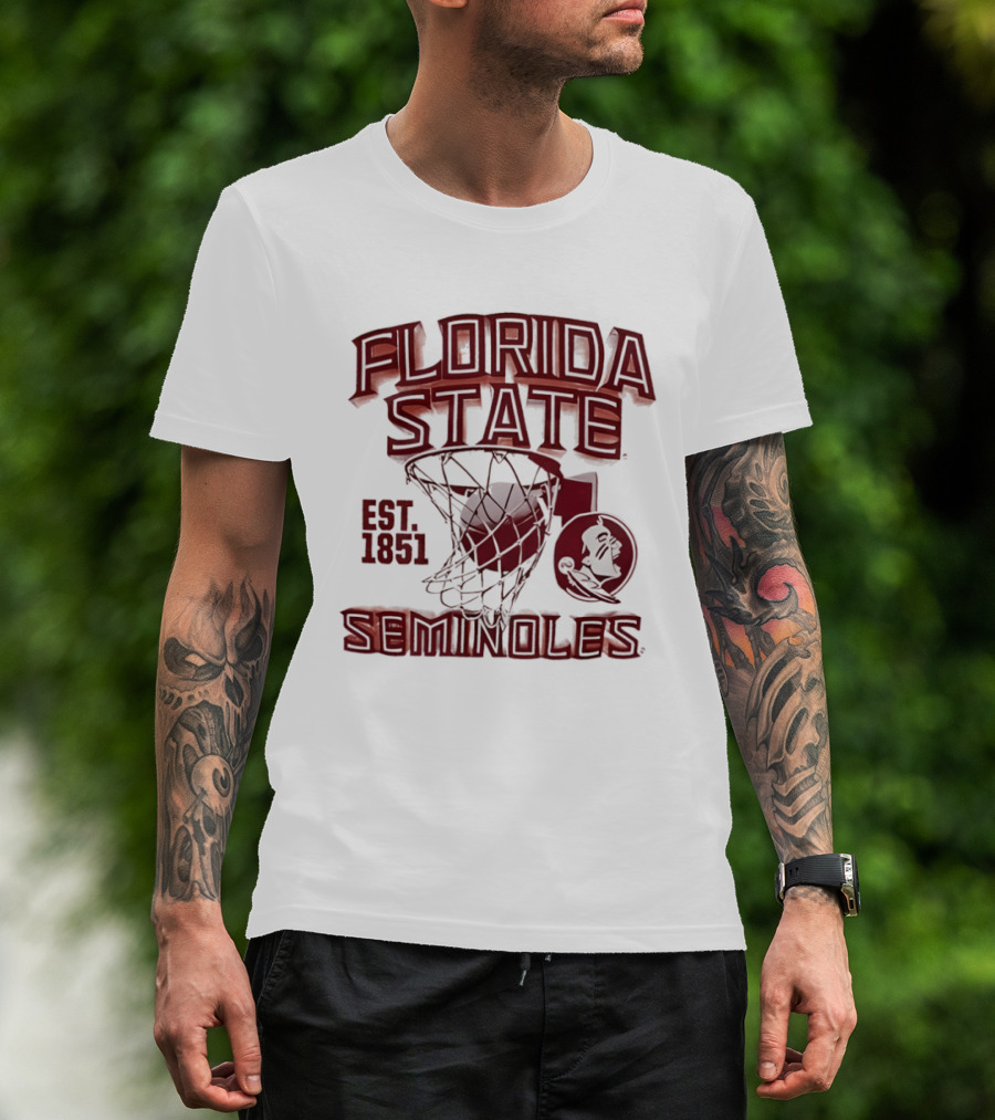 Florida State Seminoles Basketball Est 1851 Vintage Hoop T-Shirt