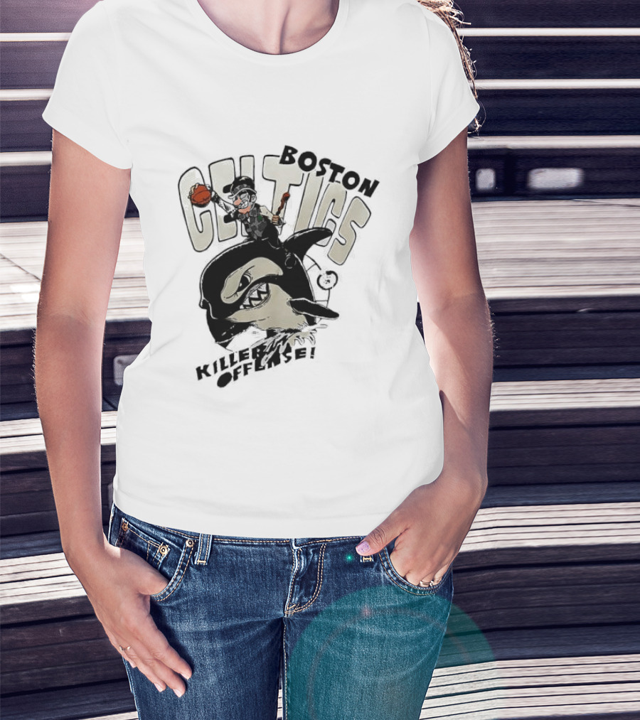 Boston Celtics Killer Offense Basketball Shark T-Shirt