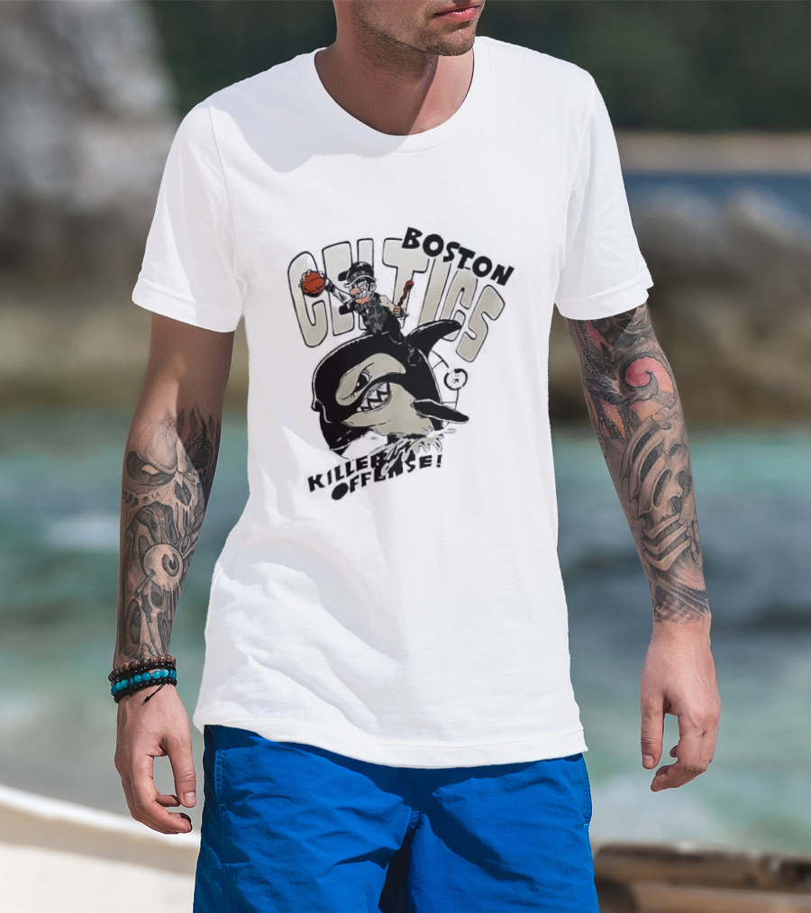 Boston Celtics Killer Offense Basketball Shark T-Shirt