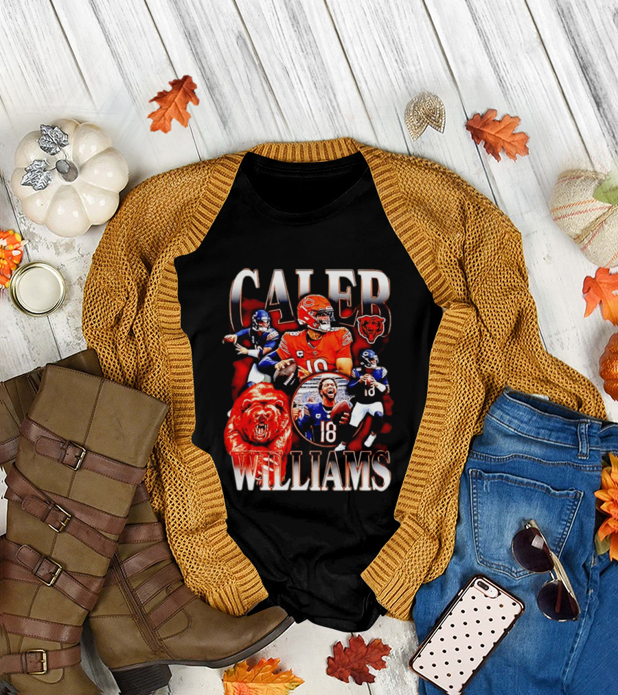 Caleb Williams Chicago Bears Quarterback Collaboration With Bear And Team T-Shirt