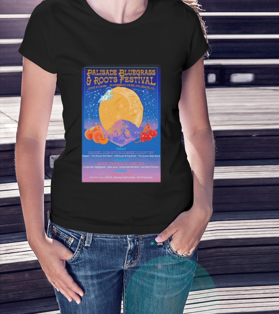 Palisade Bluegrass And Roots Festival 6 5 To 6 7 2026 Palisade CO T-Shirt