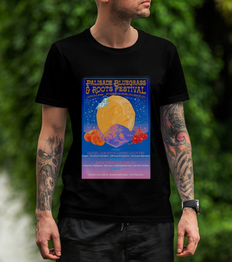 Palisade Bluegrass And Roots Festival 6 5 To 6 7 2026 Palisade CO T-Shirt