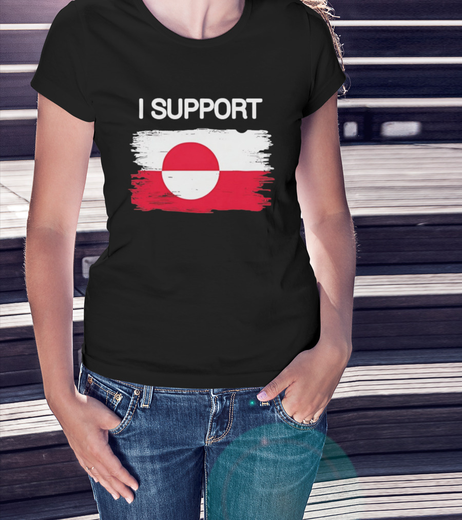 I Support Greenland Flag Design Make Amireca Go Away T-Shirt