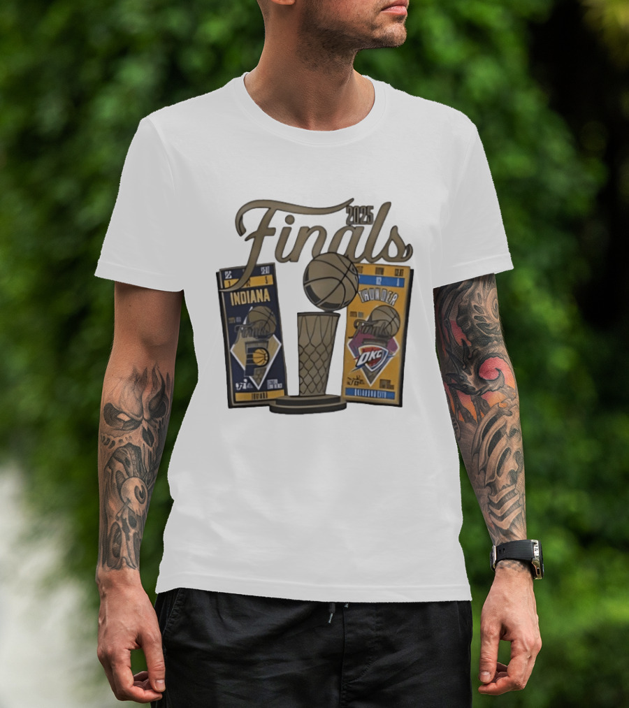 2025 Finals Indiana Pacers Vs Oklahoma City Thunder Tickets Stadium Basketball T-Shirt
