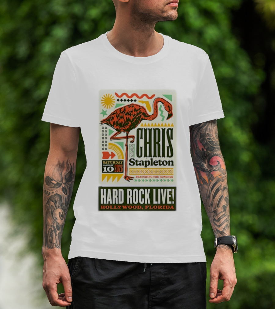 Chris Stapleton Featuring The Honchos Hard Rock Live Hollywood Florida January 10 2026 T-Shirt