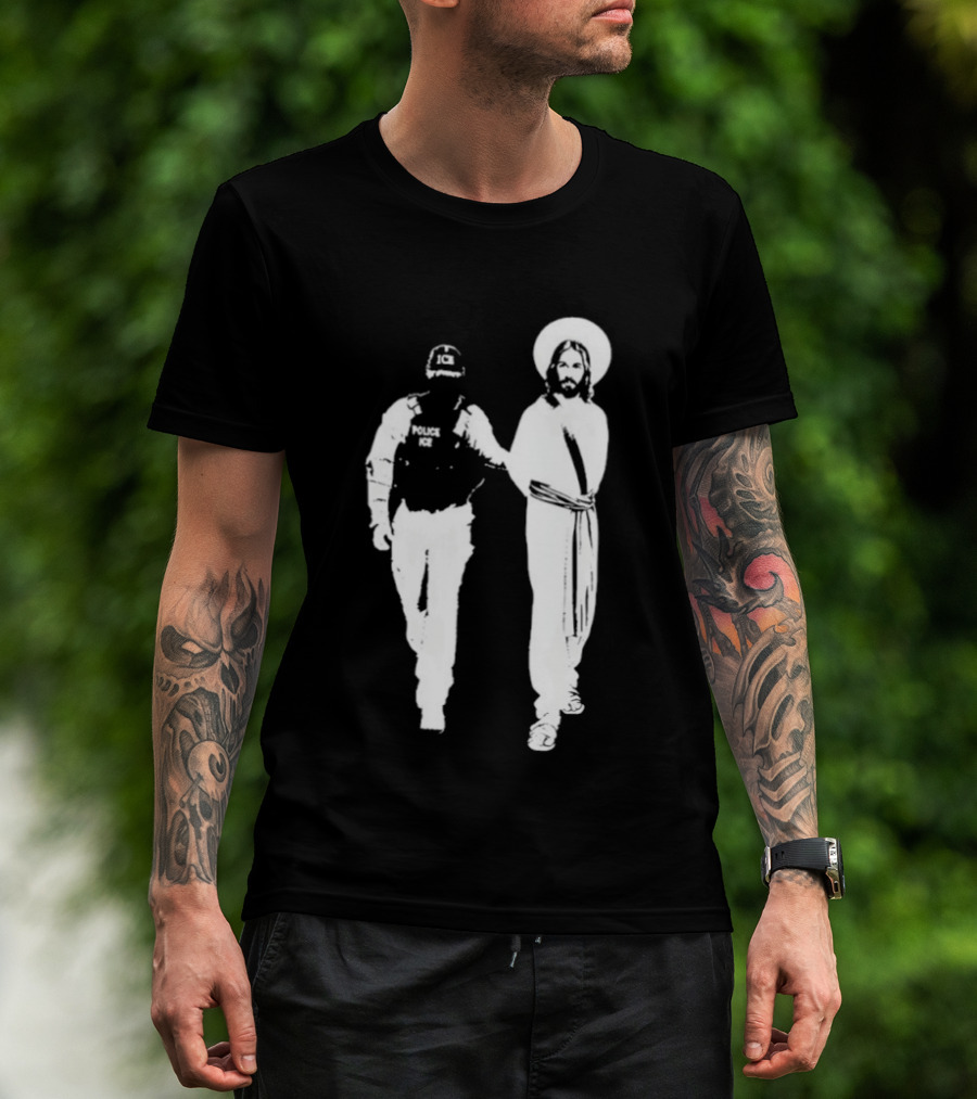 Anti Ice Jesus Arrested Iconic T-Shirt