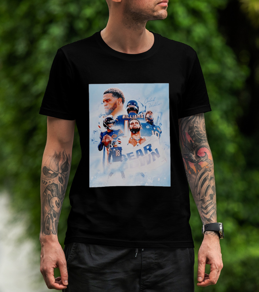 Caleb Williams Bear Down Chicago Quarterback Leadership T-Shirt