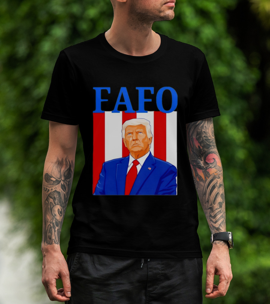 FAFO Trump USA Patriotic Bold Red White Blue T-Shirt