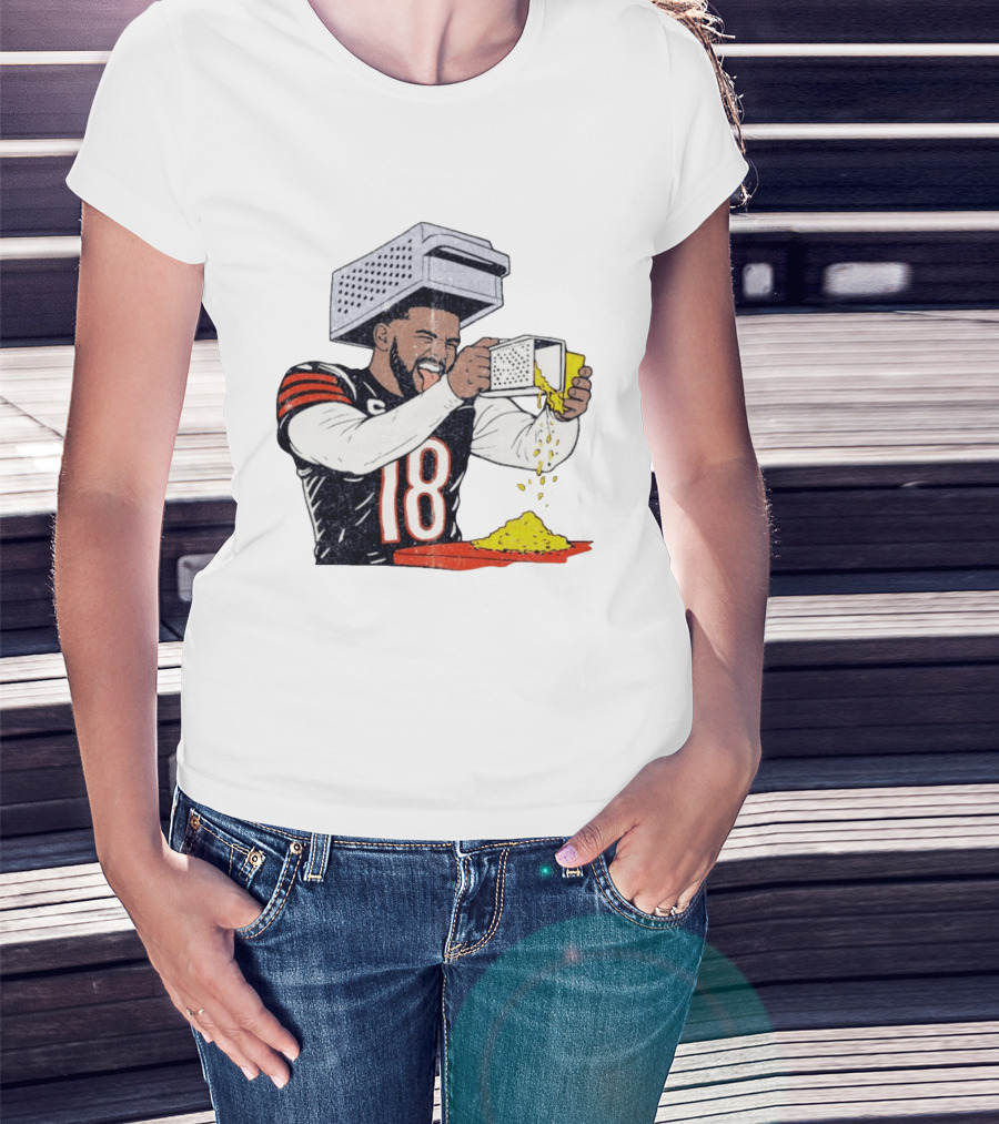 Caleb Williams Cheese Grater Chicago Bears Football Comedy T-Shirt