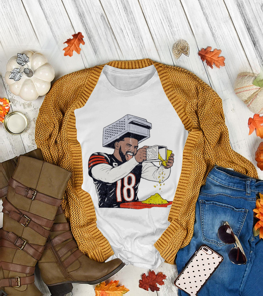Caleb Williams Cheese Grater Chicago Bears Football Comedy T-Shirt